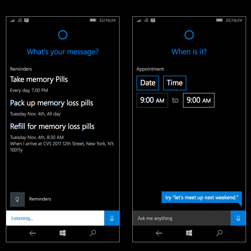 Cortana - Voice and Sound Scheduler