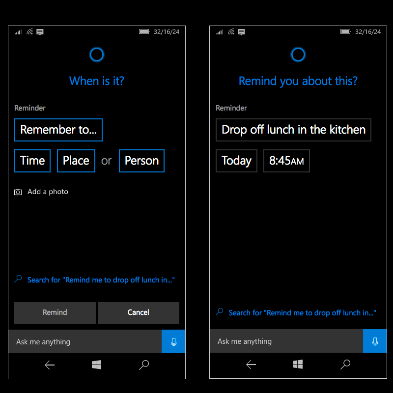 Cortana - Voice and Sound Scheduler